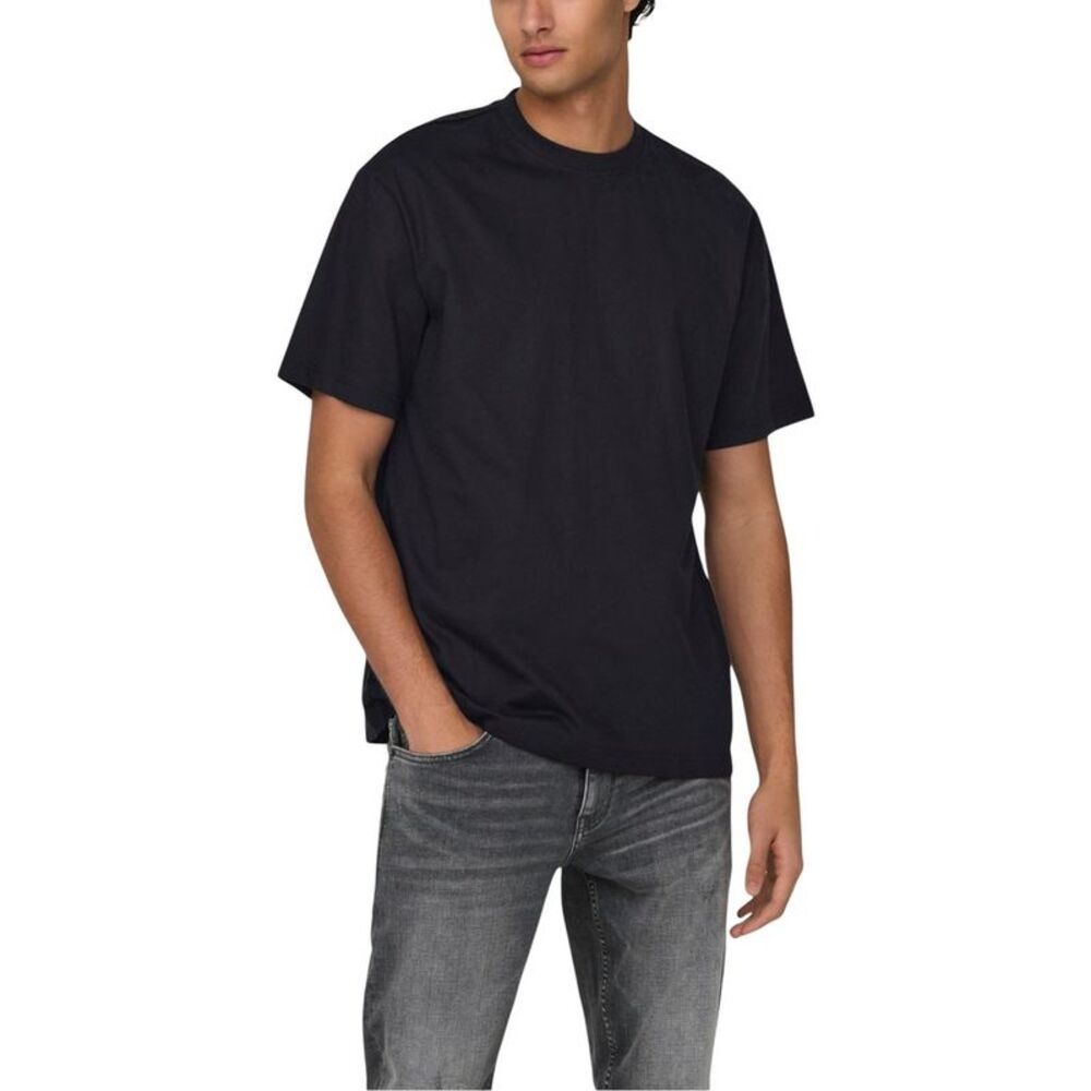 Only & Sons Black Organic Cotton Men's T-Shirt